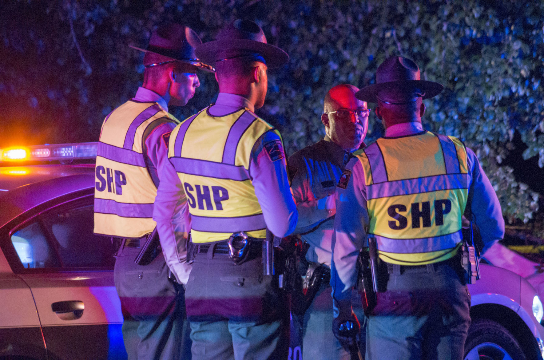 State troopers at the scene of a deadly PIT maneuver on U.S. 1 in Aberdeen